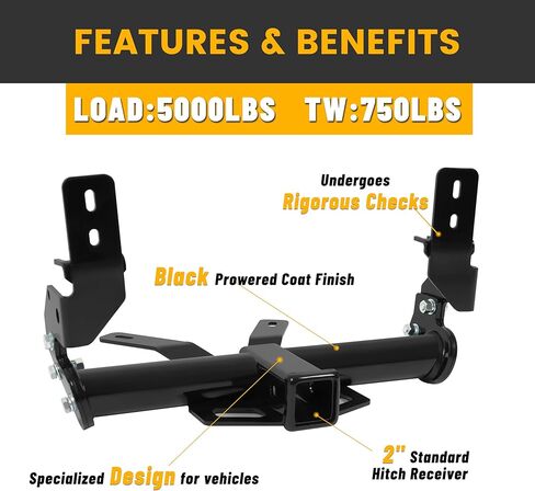 KUAFU 2 Inch Trailer Hitch Compatible with 2009-2017 Audi Q5 Excluding Hybrid / 2015-2018 Porsche Macan Class 3 Towing Hitch in Kuwait
