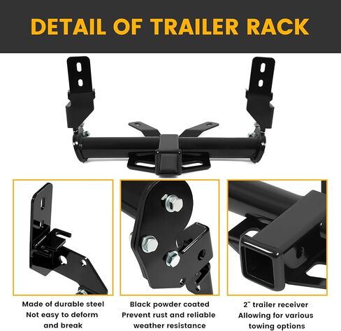 KUAFU 2 Inch Trailer Hitch Compatible with 2009-2017 Audi Q5 Excluding Hybrid / 2015-2018 Porsche Macan Class 3 Towing Hitch in Kuwait