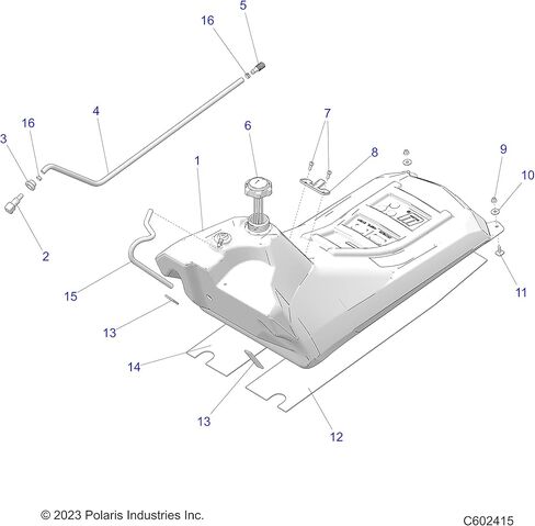 Polaris Snowmobile Fuel Cap with Gauge, 13.00, Genuine OEM Part 2521922, Qty 1 in Saudi Arabia