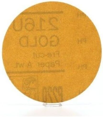 قرص ذهبي 3M Hookit 00916، 3 بوصة، P220، 50 قرصًا لكل كرتونة in Kuwait