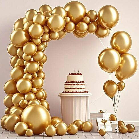 بالون أبيض، 145 قطعة من بالونات اللاتكس البيضاء الفاخرة، طقم قوس بأحجام مختلفة 18 12 10 5 بوصة، قوس بالون إكليل لحفلات أعياد الميلاد وحفلات الزفاف وحفلات الزفاف وحفلات التخرج in Kuwait