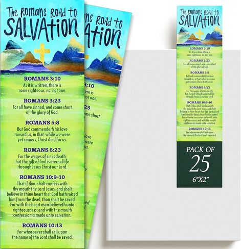 The Romans Road to Salvation Bookmarks - Pack of 25 Inspirational Scripture Bookmarks in Saudi Arabia