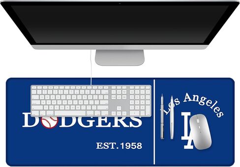 Baseball Mouse Pad Extended Large 31.5 x 11.8 Inch, XL Gaming Desk Pad with 4mm Anti-Slip Rubber Base, Baseball Keyboard Pad Mouse Mat for Los Angeles Home Office Work in Saudi Arabia