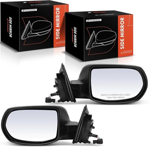 زوج A-Premium (2) مرآة باب كهربائية جانبية للسائق والراكب - متوافقة مع Honda HR-V HRV 2016-2022 - مرآة رؤية خلفية خارجية غير قابلة للطي يدويًا باللون الأسود - استبدال # 76258T7W305، 76208T7W305 in Saudi Arabia