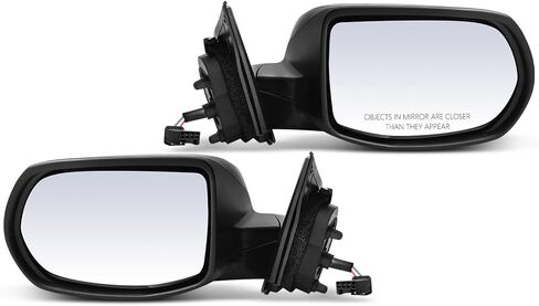 زوج A-Premium (2) مرآة باب كهربائية جانبية للسائق والراكب - متوافقة مع Honda HR-V HRV 2016-2022 - مرآة رؤية خلفية خارجية غير قابلة للطي يدويًا باللون الأسود - استبدال # 76258T7W305، 76208T7W305 in Saudi Arabia