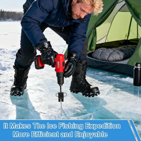 Coolrunner 14 PCS Ice Anchor Drill Adapter Kit Universal Ice Anchor Tool Auger Ice Fishing Anchor Adapter Ice Shanty Anchors for Setting Up Ice Fishing Shelter Tent in Saudi Arabia