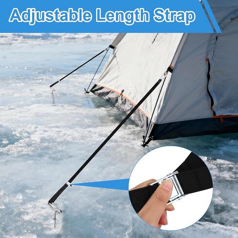 Coolrunner 14 PCS Ice Anchor Drill Adapter Kit Universal Ice Anchor Tool Auger Ice Fishing Anchor Adapter Ice Shanty Anchors for Setting Up Ice Fishing Shelter Tent in Saudi Arabia
