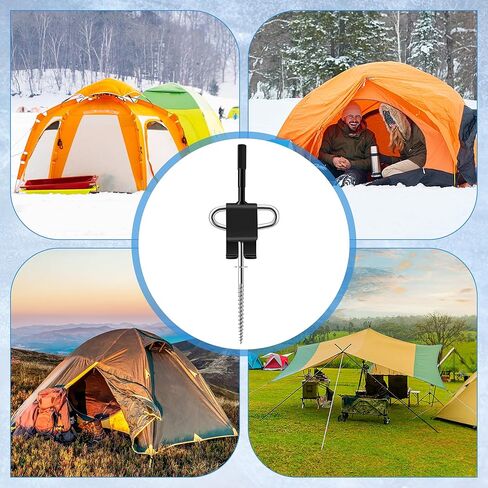 Coolrunner 14 PCS Ice Anchor Drill Adapter Kit Universal Ice Anchor Tool Auger Ice Fishing Anchor Adapter Ice Shanty Anchors for Setting Up Ice Fishing Shelter Tent in Saudi Arabia