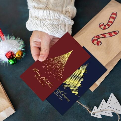 Mczan Christmas Money Cards 24PCS - Foil Merry Christmas Money Gift Cards Holder with Envelopes for Women Men, Funny Xmas Holiday Gifting Cash Ideas in Saudi Arabia