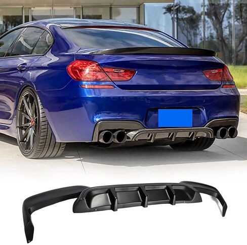 MCARCAR KIT ناشر خلفي من ألياف الكربون M6 لسيارة BMW 6 Series 2013-2018 F06 F12 F13 640i 650i M Sport M6 طقم هيكل ممتص الصدمات السفلي المخصص (ألياف الكربون) in Saudi Arabia