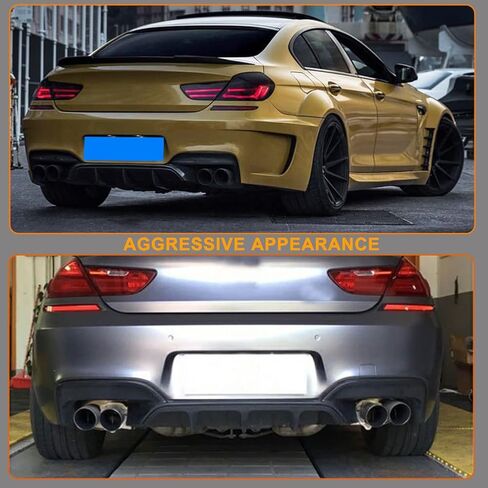 MCARCAR KIT ناشر خلفي من ألياف الكربون M6 لسيارة BMW 6 Series 2013-2018 F06 F12 F13 640i 650i M Sport M6 طقم هيكل ممتص الصدمات السفلي المخصص (ألياف الكربون) in Saudi Arabia