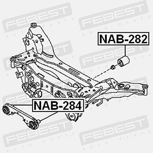 Arm Bushing Rear Differential Mount Febest NAB-282 Oem 55476-JD600 in Saudi Arabia