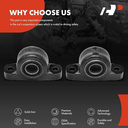 A-Premium 2 × طقم جلبة ذراع التحكم السفلي الأمامي والخلفي، متوافق مع Jeep WK Series Grand Cherokee 2005-2010، XK Series Commander 2006-2010 in Saudi Arabia