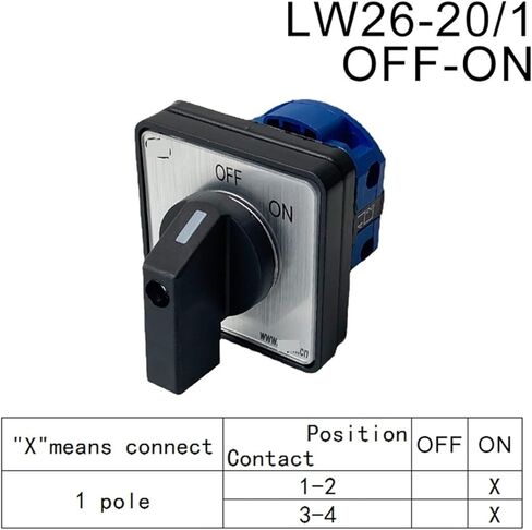 LW26-20/1 LW28 YMW26 ON/Off 2 موضع 2 أقطاب 4 محطات CA-10 440V Ui 690V 20A مفتاح كامة دوارة (إيقاف التشغيل) in Saudi Arabia