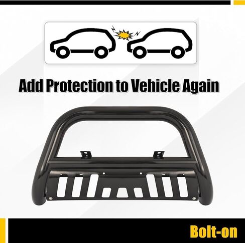 KUAFU Front Bull Bar Guard Compatible with 2002-2009 Dodge Ram 1500 2500 3500 Mega Cab Extended Crew Bull Bar Push Bumper Protector Bumper Brush Guard Steel Black in Kuwait