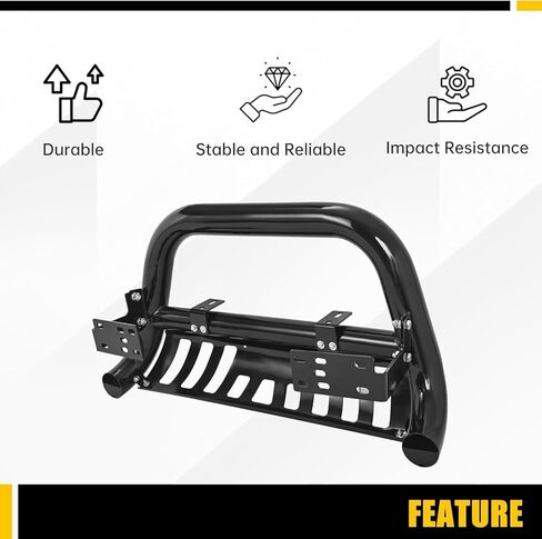 KUAFU Front Bull Bar Guard Compatible with 2002-2009 Dodge Ram 1500 2500 3500 Mega Cab Extended Crew Bull Bar Push Bumper Protector Bumper Brush Guard Steel Black in Kuwait