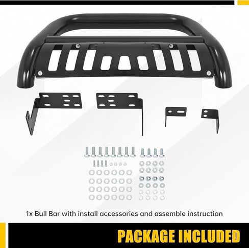KUAFU Front Bull Bar Guard Compatible with 2002-2009 Dodge Ram 1500 2500 3500 Mega Cab Extended Crew Bull Bar Push Bumper Protector Bumper Brush Guard Steel Black in Kuwait