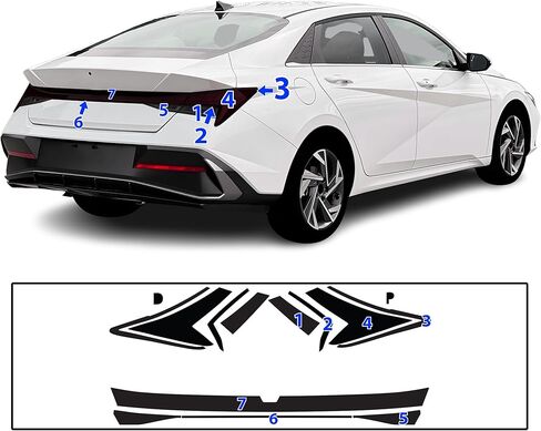 مجموعة مصابيح أمامية كاملة من BOGAR TECH DESIGNS PPF متوافقة مع Hyundai Elantra 2024-2026، حمالة صدر شفافة in Saudi Arabia