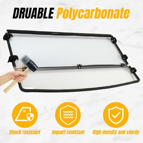 KUAFU 2-In-1 Flip Windshield Compatible with 2015-2024 Polaris Ranger 1000 / XP 1000 Folding Windscreen Scratch Resistant - Clear in Saudi Arabia