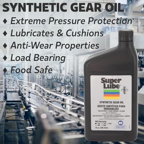 Super Lube Synthetic Gear Oil, ISO 320, 1 Qt., Translucent (54300) in Kuwait