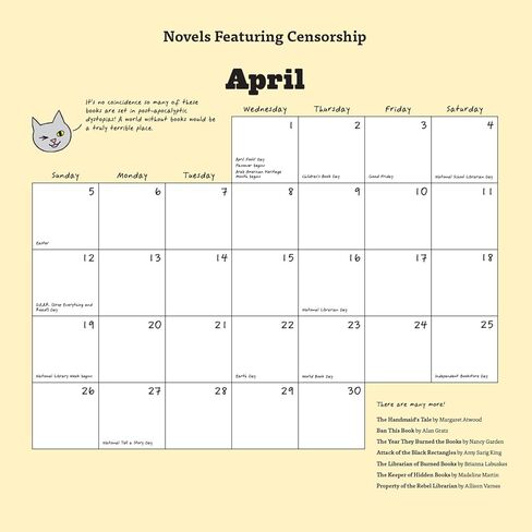 Read Banned Books 2026 Wall Calendar in Saudi Arabia