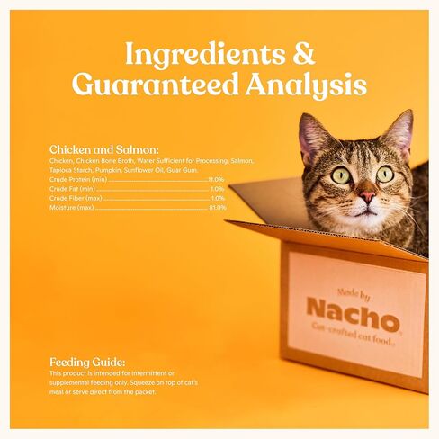 Made by Nacho Lickable Mousse Tubes Cat Treat 12 Count with Bone Broth Variety Pack (.5 oz) No Grains, Corn, Wheat or Soy, in Saudi Arabia