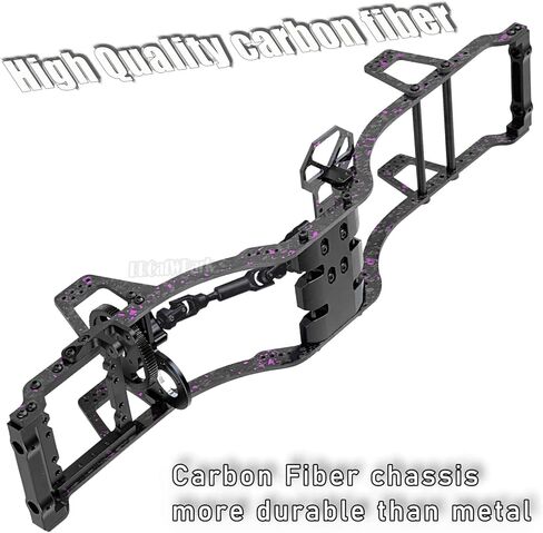 RC Carbon Fiber LCG Chassis Frame Upgrades Part for 1/10 SCX10 SCX10 II Capra 1.9 UTB & Other DIY Builds RC Crawler,Front Mounted Transmission LCG Chassis Kit,Cab Body Mount Brace,Black in Saudi Arabia