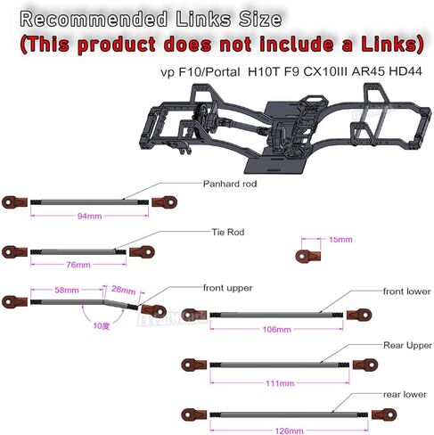 RC Carbon Fiber LCG Chassis Frame Upgrades Part for 1/10 SCX10 SCX10 II Capra 1.9 UTB & Other DIY Builds RC Crawler,Front Mounted Transmission LCG Chassis Kit,Cab Body Mount Brace,Black in Saudi Arabia