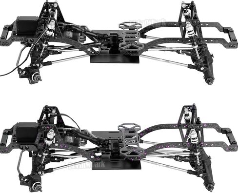 RC Carbon Fiber LCG Chassis Frame Upgrades Part for 1/10 SCX10 SCX10 II Capra 1.9 UTB & Other DIY Builds RC Crawler,Front Mounted Transmission LCG Chassis Kit,Cab Body Mount Brace,Black in Saudi Arabia