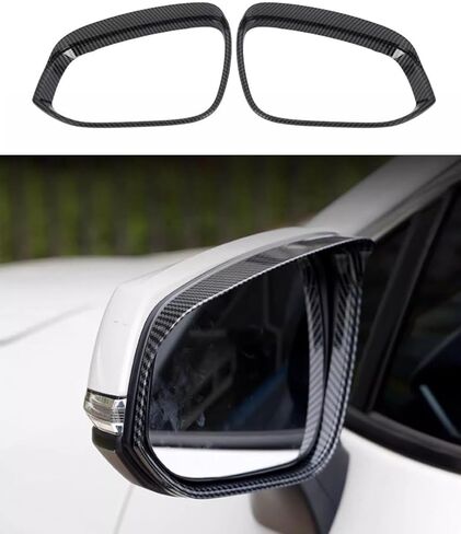 Car Accessories Fit for Toyota Highlander 2020-2025 Toyota RAV4 2019-2025 ABS Side Door Rearview Mirror Rain Shield Protector Cover Frame Trims （Bright black） 2PCS in Kuwait