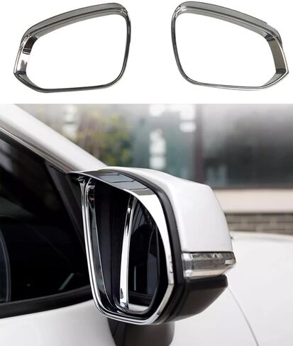 Car Accessories Fit for Toyota Highlander 2020-2025 Toyota RAV4 2019-2025 ABS Side Door Rearview Mirror Rain Shield Protector Cover Frame Trims （Bright black） 2PCS in Kuwait