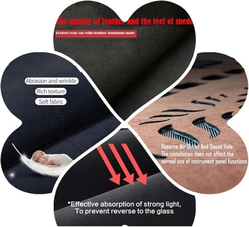 Suede Leather Car Dashboard Mat, for Mazda CX-70 CX70 2024 2025 2026 Non-Slip Dash Mat Dashmat Sunshade Protective in Saudi Arabia