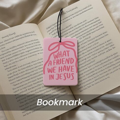 Trendy Pink Christian Bible Car Air Freshener 4 Pcs - Cute Floral Christian God Air Freshener Hanging Decor for Cars Closet Drawer Books, Girly Car Accessories Mirror Decor for Women in Saudi Arabia