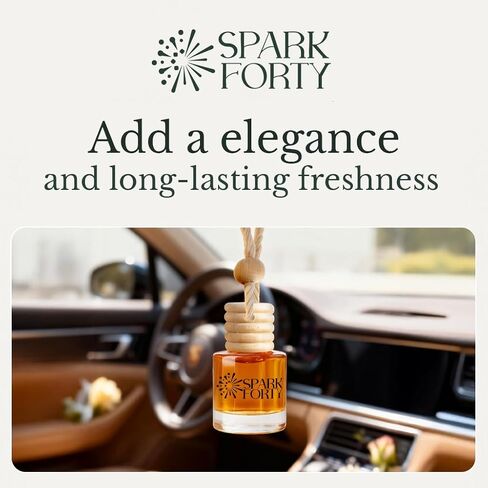 معطر هواء للسيارة برائحة الزهور، عطر طبيعي يدوم طويلاً، تصميم غطاء خشبي أنيق، نباتي، لم يتم الإساءة إلى الحيوانات لتصنيعه، خالٍ من البارابين in Saudi Arabia