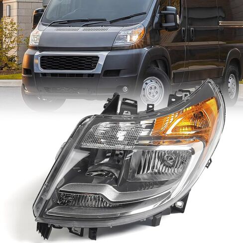 مصباح أمامي FIONE 5 Pins W/O DRL لـ Dodge Ram ProMaster 1500 2500 3500 Cargo Van 2014-2022 مجموعة مصابيح أمامية هالوجين LH Driver 4725945AK CH2502254 in Saudi Arabia