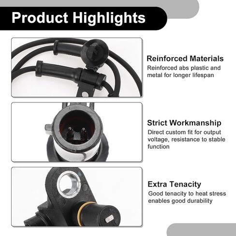 ABS Wheel Speed Senor Kit No.1F0043701/F87Z2C204BA/XL2Z2C204AB Front Left/Front Right ABS Sensor Set for Ford Explorer/Explorer Sport/Sport Trac in Saudi Arabia