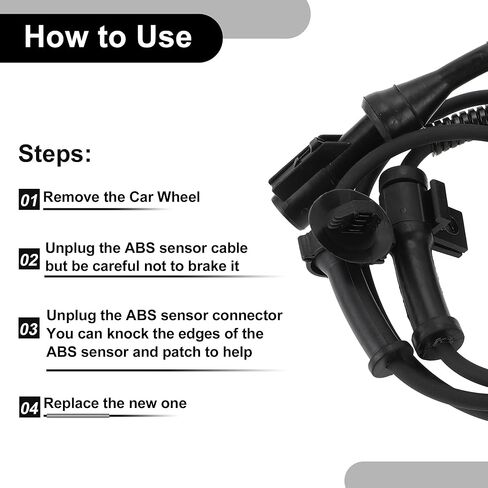 ABS Wheel Speed Senor Kit No.1F0043701/F87Z2C204BA/XL2Z2C204AB Front Left/Front Right ABS Sensor Set for Ford Explorer/Explorer Sport/Sport Trac in Saudi Arabia