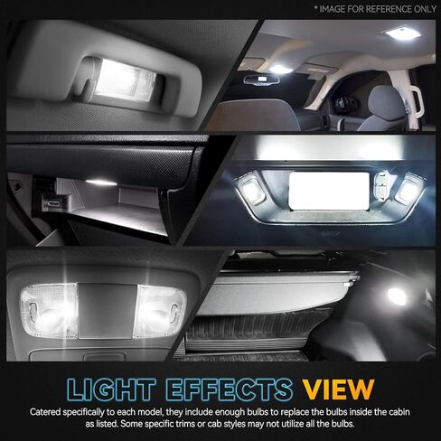 Auto Dynasty 10 Pieces 12V 5500K Interior Car Dome Map Cargo License Plate LED Light Bulbs Kit Compatible with Ram 1500 2500 3500 2019-2024, Pure White in Saudi Arabia