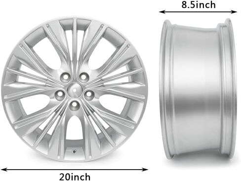 20 "جديد 20x8.5 مجموعة من 2 عجلة مصنوعة من خليط معدني لسيارة شيفروليه إمبالا 2014 2015 2016 2017 2018 2019 2020 فرط الفضة OEM تصميم استبدال حافة in Kuwait