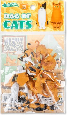 Archie McPhee Cat Lover/Crazy Cat Lady Bag of 12 Miniature Soft Vinyl Cats (Orange) in Saudi Arabia