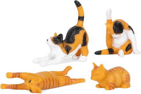 Archie McPhee Cat Lover/Crazy Cat Lady Bag of 12 Miniature Soft Vinyl Cats (Orange) in Saudi Arabia