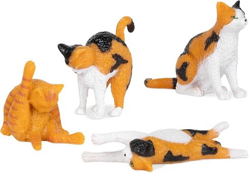 Archie McPhee Cat Lover/Crazy Cat Lady Bag of 12 Miniature Soft Vinyl Cats (Orange) in Saudi Arabia