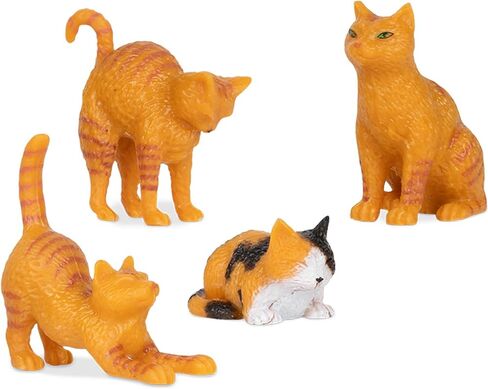 Archie McPhee Cat Lover/Crazy Cat Lady Bag of 12 Miniature Soft Vinyl Cats (Orange) in Saudi Arabia