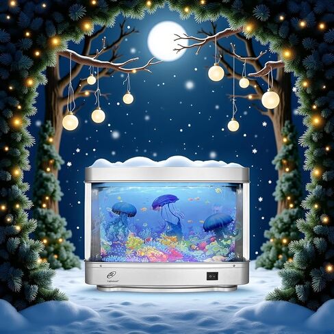 Lightahead Artificial Aquarium: Fascinating Moving Pictures of Fish in Tank Decorative Sensory Aquarium Lamp Virtual Ocean in Motion (Marine Life A) in Kuwait