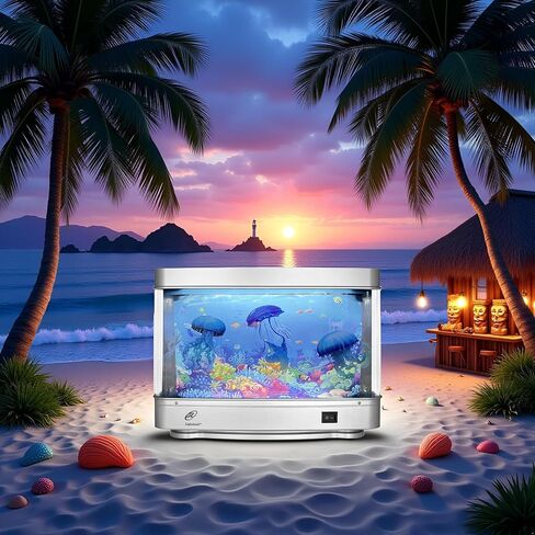 Lightahead Artificial Aquarium: Fascinating Moving Pictures of Fish in Tank Decorative Sensory Aquarium Lamp Virtual Ocean in Motion (Marine Life A) in Kuwait