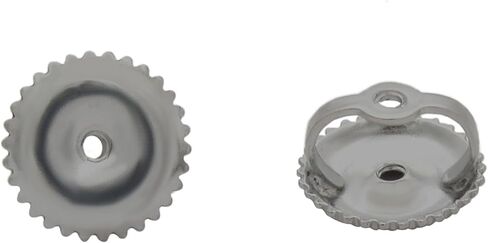 Dazzlingrock Collection Screw Back Earring Backings (Only Diameter 4.65mm) in 14K Solid White Gold in Saudi Arabia