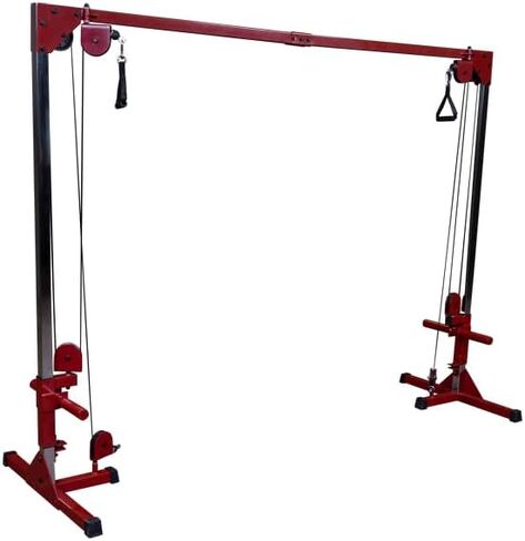 Best Fitness (BFCCO10) Cable Crossover Exercise Machine, 2" Olympic Sized Weight Carriage Dual Pulley Cable Machine for Strength Training, Red in Saudi Arabia