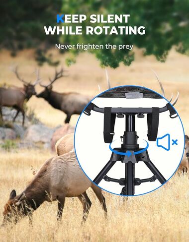 KEMIMOTO Hunting Chair Heated Camping Chair with Light Out Button, Max 8Hrs 12V 20000mAh Battery Endurance, Supports 300 lbs, Outdoor Sports Lightweight Portable Folding Seat for Adults in Saudi Arabia