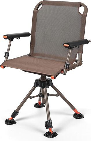 KEMIMOTO Hunting Chair Heated Camping Chair with Light Out Button, Max 8Hrs 12V 20000mAh Battery Endurance, Supports 300 lbs, Outdoor Sports Lightweight Portable Folding Seat for Adults in Saudi Arabia