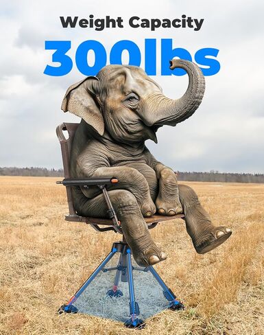KEMIMOTO Hunting Chair Heated Camping Chair with Light Out Button, Max 8Hrs 12V 20000mAh Battery Endurance, Supports 300 lbs, Outdoor Sports Lightweight Portable Folding Seat for Adults in Saudi Arabia